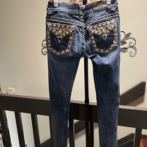 EUC Vigoss Women's Blue Distressed Jeans 26 x 32  New York Straight #JTA006 - Picture 8 of 10